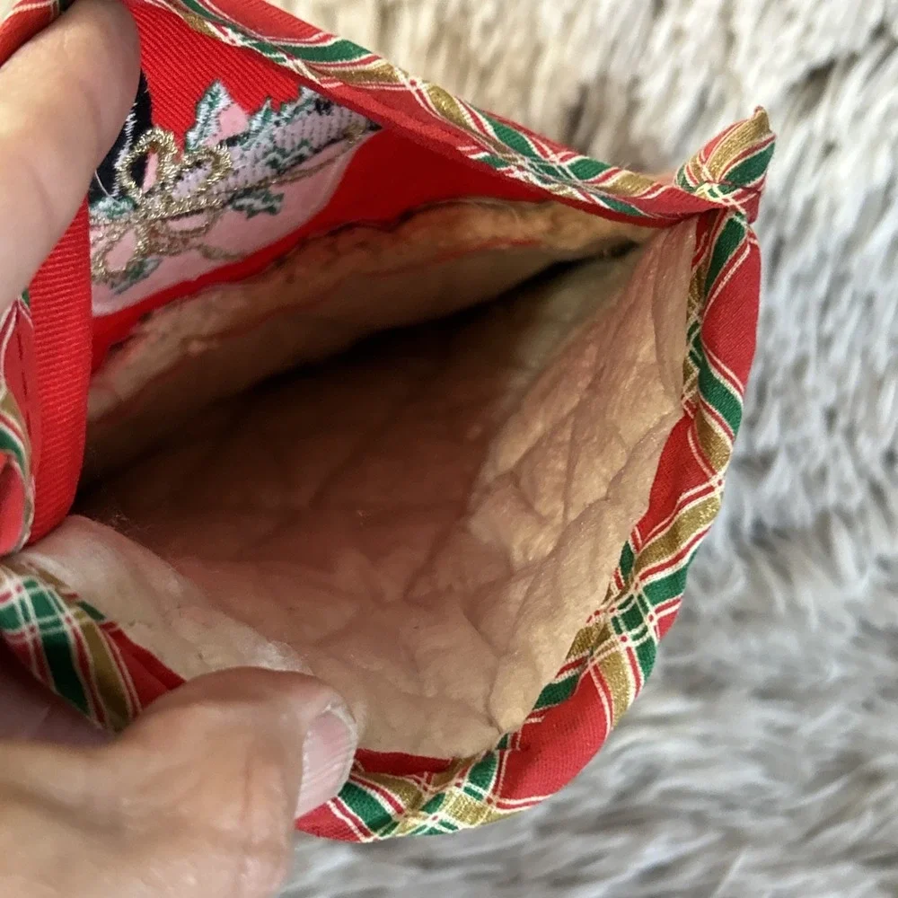 Vintage Christmas Goose Oven Mitt Holly Berries Red Green‎ Holiday Kitchen